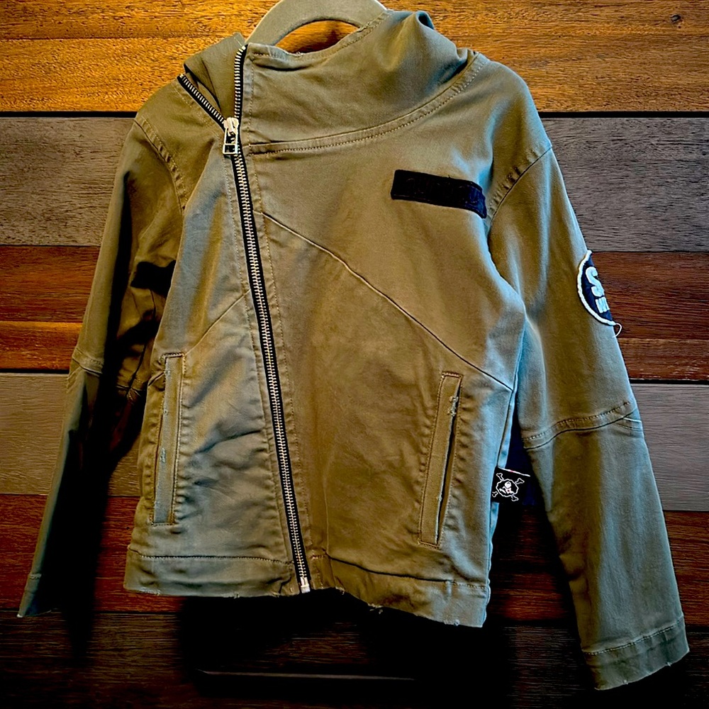 Nununu dark green jacket size 3-4